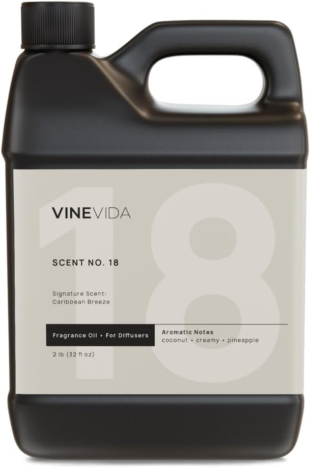 VINEVIDA Caribbean Breeze Fragrance Oil for Cold Air Diffusers - (32 Fl Oz) - Essential Oils for Diffuser Oil Refill & Air Freshener Room Spray - Bloomnest