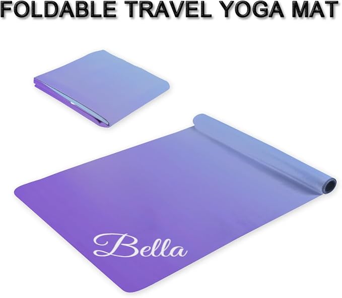 Custom Name Yoga Mat,Personalized Travel Yoga Exercise Mat,Non Slip,Perfect for Kids & Adults,Gradient Color E Series - Bloomnest