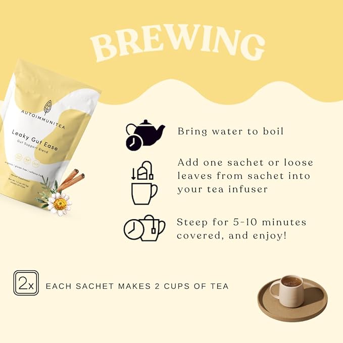 Digestive Tea – Leaky Gut Blend by AutoimmuniTea – Overall Digestive Support, and Stomach Sooth, Made of Organic Marshmallow root and Licorice Root, Cinnamon and Chamomile, IBS AIP Diet – 15 Tea Bags - Bloomnest