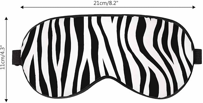 Stripes Sleep Eye Mask Zebra Skin Tiger Abstract Black White Men Women Sleep Mask with Adjustable Strap Eye Cover Eye Shade for Travel, Nap,Meditation - Bloomnest