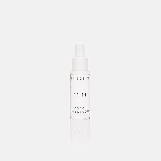 Lake & Skye 11 11 Body Oil Mini, 0.33 fl oz (10 ml) - Hydrating with Vitamin E & Sweet Almond Oil - Sheer & Uplifting Scent - Bloomnest