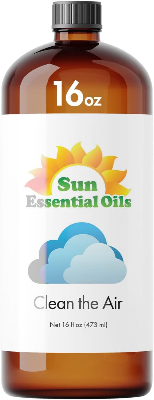 Sun Essential Oils - Clean The Air Essential Oil 16oz for Aromatherapy, Diffuser, Soothing, Calming, Eases Stress - Aromatherapy Diffuser Oil - Bloomnest