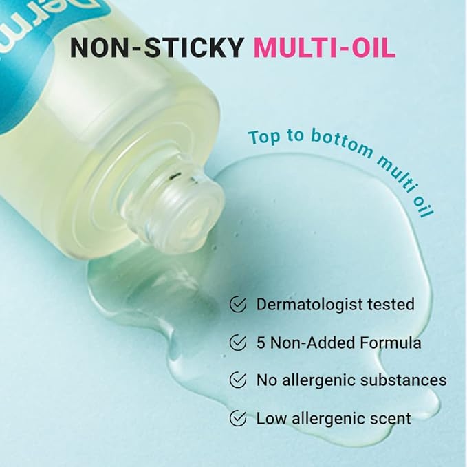 Derma B | Intensive Barrier Multi Body Oil | Moisturizing Non-Sticky Multi-Use Oil After Shower | 10 Botanical Skin Oil for Sensitive Skin | Korean Body Oils for Women & Men | 4.56 fl oz (135ml) - Bloomnest
