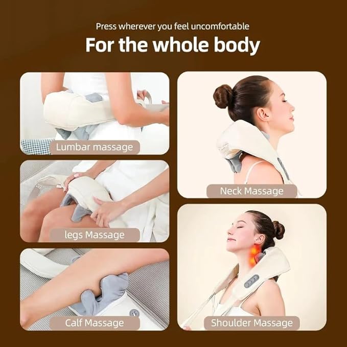 Neck Massager with Heat, Shoulder Massager, Shiatsu Neck and Back Massager, Muscle Pain Relief-Office, Home & Car - Bloomnest
