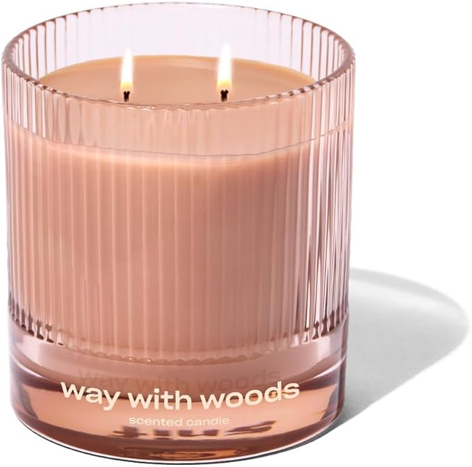 Way with Woods Luxury Scented Candle by Snif, Inviting, Crisp Scent, 50+ Hours, 100% Cotton Fiber Wicks, Soy Wax Blend, Non-Toxic, Vegan, 8.5 oz - Bloomnest