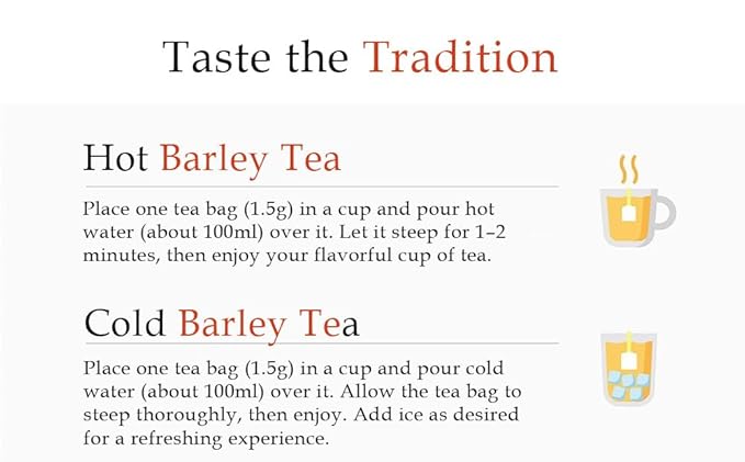 Damtuh Korean Barley Tea – Roasted Boricha Mugicha, Nutty Herbal Tea, Caffeine-Free, 50 Tea Bags (1.5g each) - Bloomnest