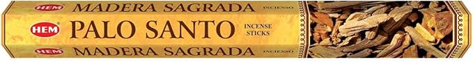Hem Palo Santo Incense Sticks (120 Sticks, 6 Boxes Inside) - 9 Inches Long, 20g per Box - Perfect for Meditation, Eradicate Negativity, Rituals & Cleansing Aura. HEM