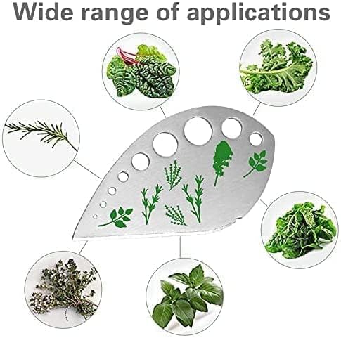 Herb Stripper 9 Holes, 2 Pcs Herbs Destemmer, Stainless Steel Kitchen Gadgets, Vegetable Leaf Stripping Tool, Stem Remover, Looseleaf Trimmer, Greens Separator, Rose Thorn Scraper, Herbalist Supplies - Bloomnest