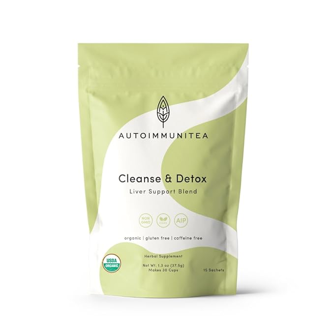 Detox Liver Tea - Herbal Debloat Blend - AIP Autoimmune Protocol Compliant - Whole 30, Paleo Friendly - Organic Cleansing Herbs with Dandelion Root, Ginger, Rooibos - Bloomnest