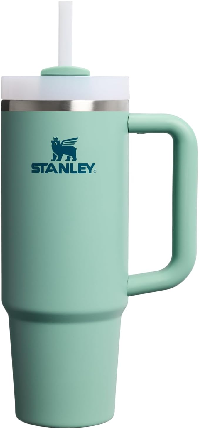 STANLEY Quencher H2.0 Tumbler with Handle and Straw 30 oz | Flowstate 3-Position Lid | Cup Holder Compatible for Travel | Insulated Stainless Steel Cup | BPA-Free | Spring Green Stanley