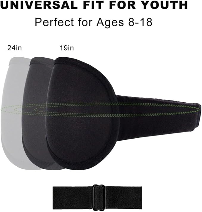 3D Sleep Mask for Kids & Teens (8-18 Years), Zero Pressure & Blackout Eye Cover - Soft Breathable, Adjustable for Travel, Night Use & Deep Sleep - Bloomnest