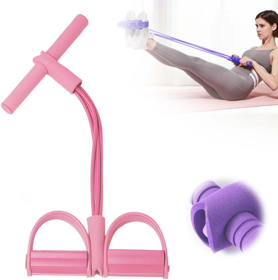 2026 New 21 Fitness Resistance Bands-4 Tube Pedal Ankle Puller, Stretching Bands for Arm and Leg Workouts, Stretching Workout Fitness Bands for Arm Weights Exercise Equipment