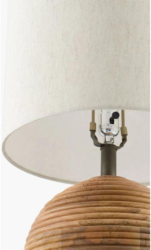 Mark&Day Table Lamps, Tiffiney Rustic Brown Bedside Table Lamp for Nightstand Bedroom, Living Room or Office (24" H x 14" W x 14" D) - Bloomnest