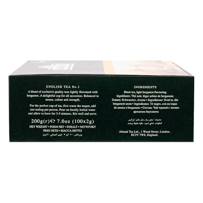 Ahmad Tea English Tea No.1 Tagged Teabags, 100 Count,3922-1 - Bloomnest