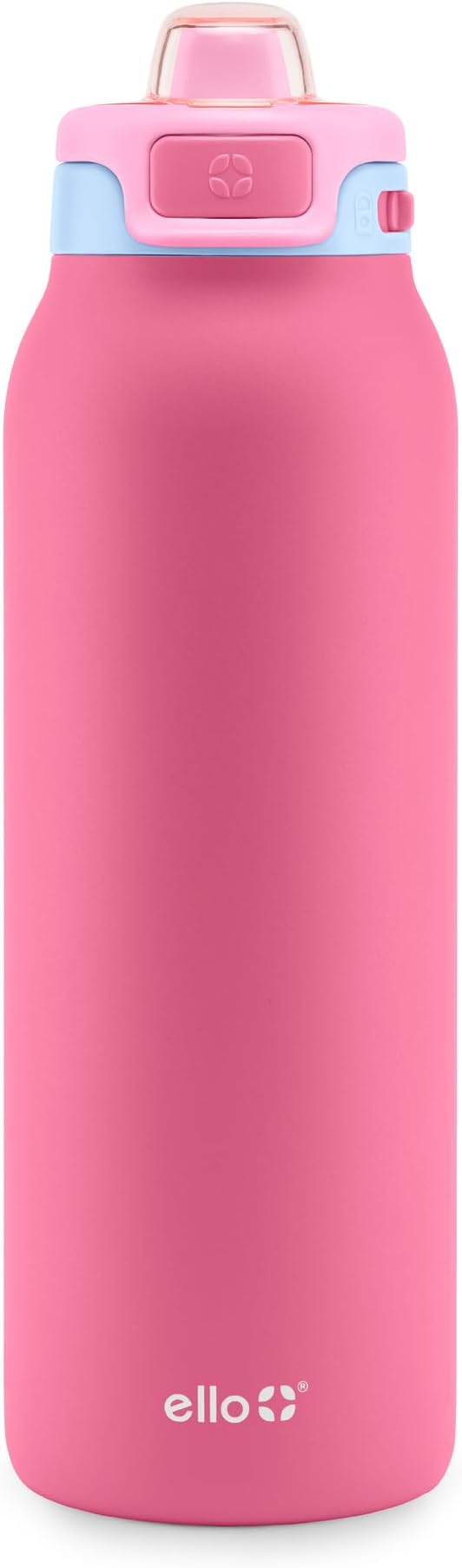 Ello Pop & Fill Insulated Stainless Steel Water Bottle with Quick Fill Lid, Leakproof Locking, Sip or Chug Spout, BPA-Free, Double Wall Vacuum Insulated for Sports, Travel & School- 22oz / 32oz / 40oz Ello