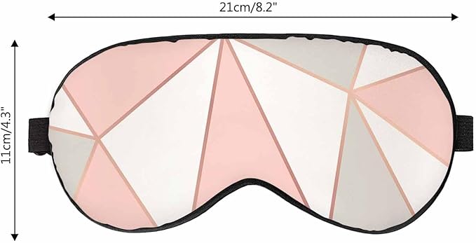 Polygonal Sleep Eye Mask Rose Gold Frames Men Women Sleep Mask with Adjustable Strap Eye Cover Eye Shade for Travel, Nap,Meditation - Bloomnest