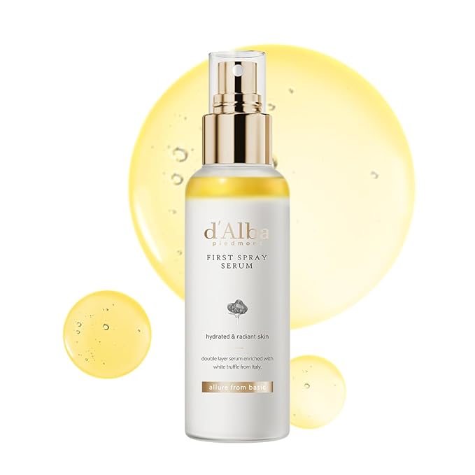 d'alba Piedmont Italian White Truffle First Spray Serum, Vegan Skin Care, Light-weight Face Moisturizer, Glow Serum for Radiant Skin, Non Comedogenic, All In One Mist, Korean Skin Care (3.38 fl oz.) - Bloomnest