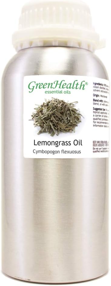 GreenHealth - Lemongrass Essential Oil - 16 fl oz - Aluminum Bottle - 100% Essential Oil - Bloomnest