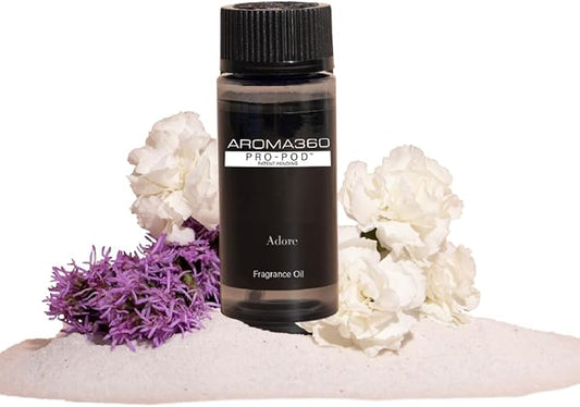 Aroma360 Pro Pod - Adore Fragrance Oil Blend - 50ML | Hotel Inspired Luxury Essential Oil Diffuser | Aromatherapy Scent Diffuser Oil | White Tea, Jasmine, Peony, Gardenia, Sandalwood, Amber and More - Bloomnest