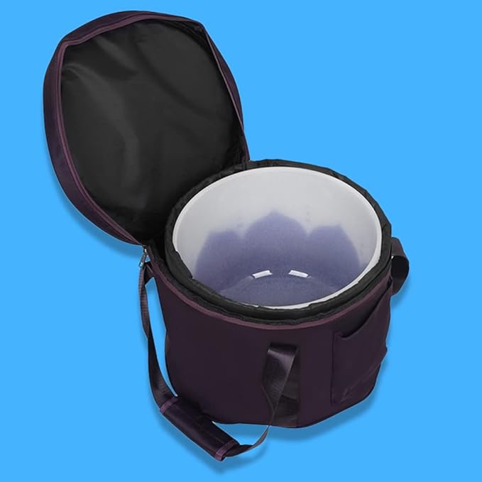 Vaguelly Singing Bowl Carrying Case Crystal Singing Bowl Carrying Case Bag 10inch Sound Healing Instrument Travel Carry Case Bag For Sound Healing and Meditation Purple - Bloomnest