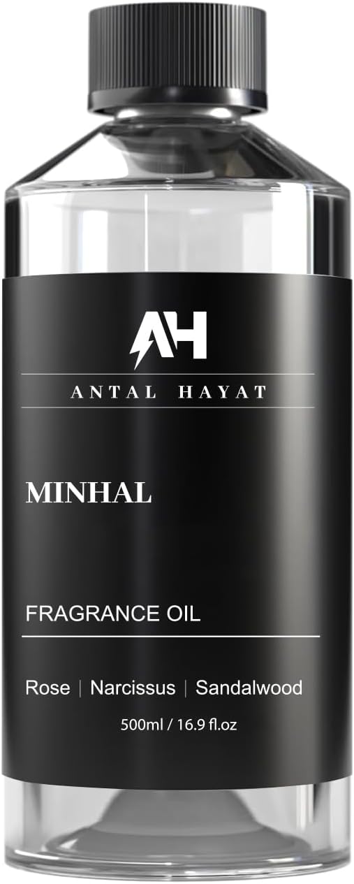 Hotel Scents Diffuser Oil Minhal 500mL – Luxury Home Scent Refill with Rose, Narcissus, Patchouli – Inspired by Iris de Nuit Perfume – Premium Essential Oil for Waterless & Ultrasonic Diffuser - Bloomnest