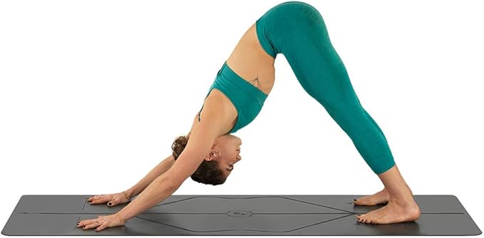 Liforme Travel Yoga mat – Patented Alignment System, Warrior-Like Grip, Non-Slip, Eco-Friendly, Ultra-Lightweight and Sweat Resistant, Made with Natural Rubber
