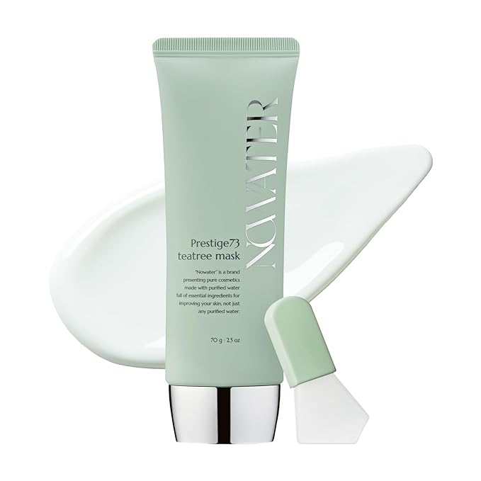 NOWATER Tea Tree Wrapping Mask, Skin Soothing care & Acne-prone Skin - Teatree & 6 Tropical Fruit Extracts, Calming Peel Off Mask, Korean Skincare for Face (2.4 Oz) - Bloomnest