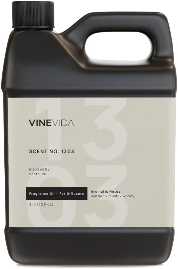 VINEVIDA [32 Fl Oz] Scent NO. 1303 Fragrance Oil for Cold Air Diffusers, Aromatic Notes of Leather Musk Sandalwood, Essential Oils for Diffuser Oil Refill & Air Freshener Room Spray - Bloomnest