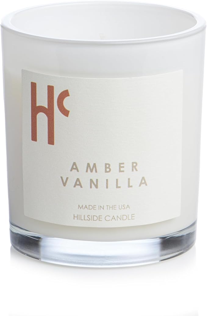 Long-Lasting Amber Vanilla Fragrance - Single Wick Scented Candles - Up to 60 Hour Burn Time, Cruelty-Free Soy Candle Wax Blend - Warm Golden Amber & Vanilla Fragrance (9 oz) - Bloomnest