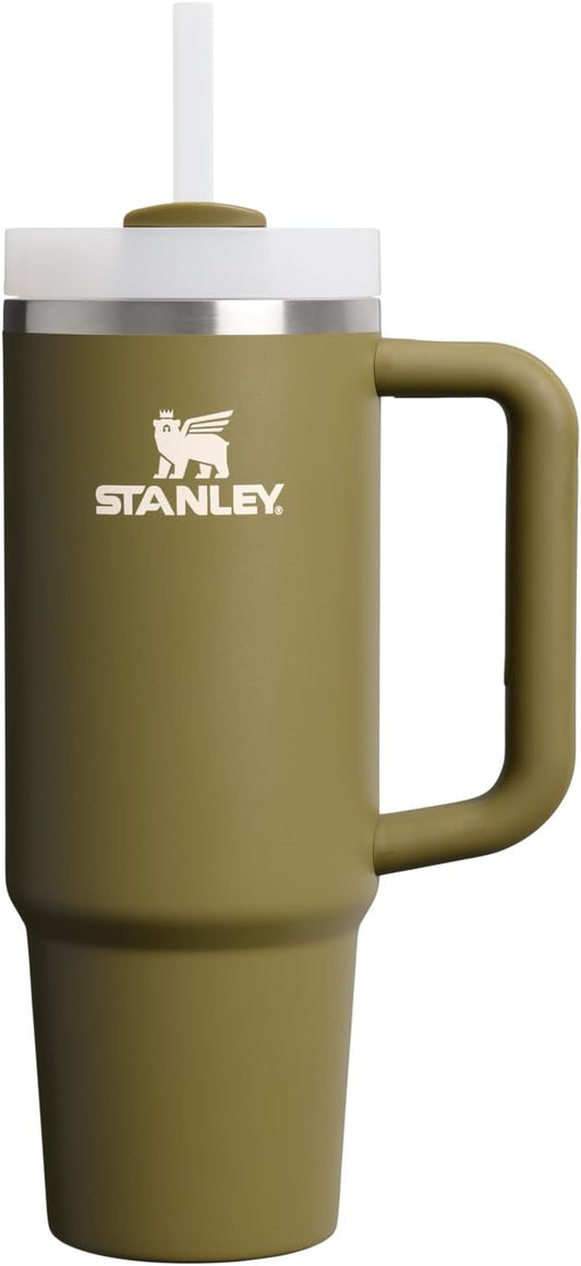 Stanley Quencher H2.0 Tumbler with Handle and Straw 30 oz | Flowstate 3-Position Lid | Cup Holder Compatible for Travel | Insulated Stainless Steel Cup | BPA-Free | Exclusive Thyme