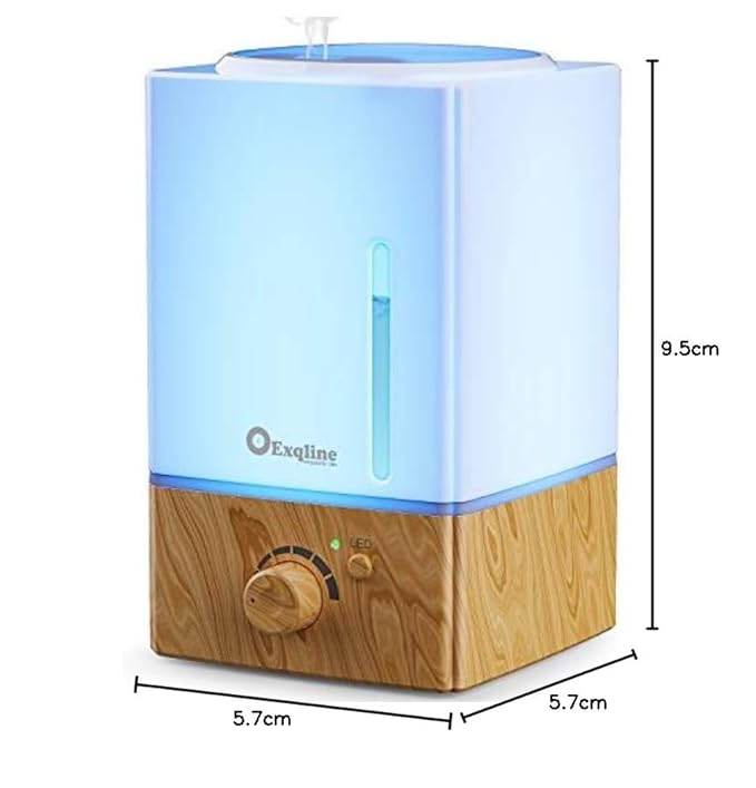 Exqline 1500ml Large Aroma Essential Oil Diffuser - Unique Aromatherapy Humidifier for Large Room (Wood Grain) - Bloomnest