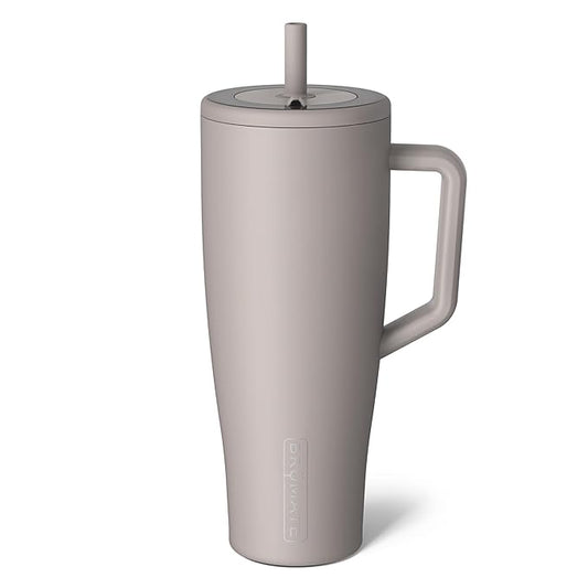 BrüMate Era 40 oz Tumbler with Handle and Straw | 100% Leakproof Insulated Water Bottle Tumbler with Lid and Flexible SoftSip Straw | Made of Stainless Steel | Cup Holder Friendly | 40oz (Mocha) - Bloomnest