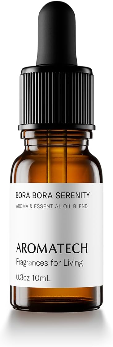 AromaTech Bora Bora Serenity Aroma Essential Oil Blend: Luxury Hotel Inspired Aromatherapy with Tropical Fruit, Frangipani & Coconut for Ultrasonic Diffusers & Nebulizers - 0.3 fl oz, 10 mL - Bloomnest
