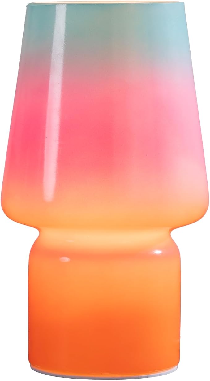 Mushroom Lamp,Mother's Day Gifts,Small Table Lamp,Cute Nightstand Kitchen Mini Lamp,Glass Table Lamp,Suitable for Bedrooms, Kitchens, Living Rooms, Bedside, Girl Gifts（Blue Gradient） - Bloomnest