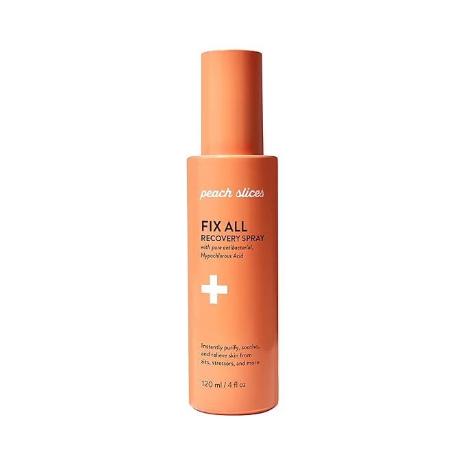 Peach Slices - Fix All Recovery Spray (4 oz) - Purify, Soothe, & Relieve - Zits, Stressors, & Redness - Hypochlorous Acid Spray - Electrolyzed Water - Vegan & Cruelty Free - Korean Skin Care & Beauty - Bloomnest