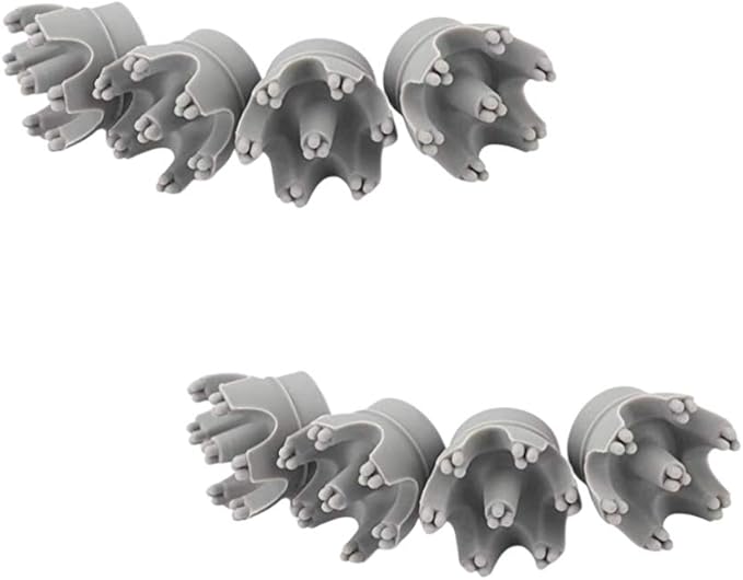 EXCEART Electric Massage Head Replacement 8Pcs Kneading Vibrating Massager Heads for Neck and Body Stress Relief Durable Grey Massager Accessories EXCEART