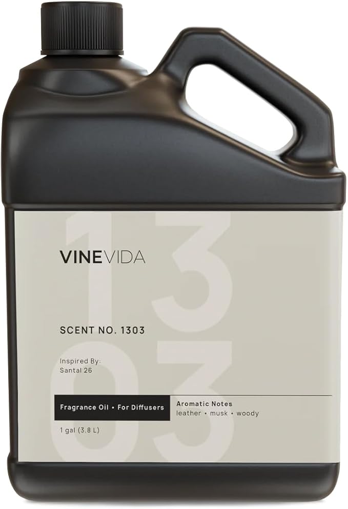 VINEVIDA [128 Fl Oz] Scent NO. 1303 Fragrance Oil for Cold Air Diffusers, Aromatic Notes of Leather Musk Sandalwood, Essential Oils for Diffuser Oil Refill & Air Freshener Room Spray - Bloomnest