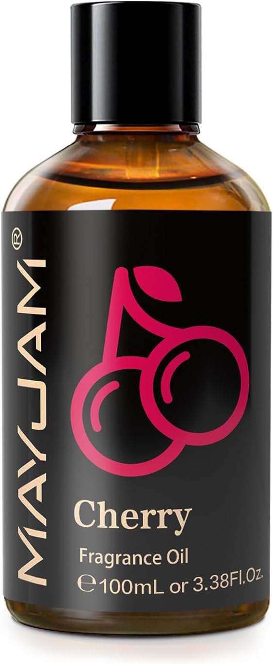 MAYJAM 100ML/3.38FL.OZ Cherry Fragrance Oils with Glass Dropper, Essential Oils for Diffusers for Home, Long Lasting Scented Oils for Diffusers Soap Candle Making - Bloomnest