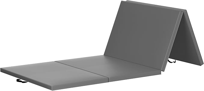 BalanceFrom 10x4 Feet 4-Panel Folding Gymnastics Mat – 2-Inch Thick Pad with Vinyl Surface and Carrying Handles for Tumbling, Yoga, Pilates, Home Workouts, and Martial Arts - Bloomnest