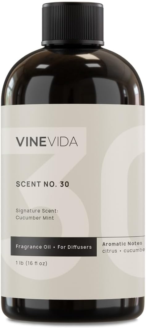 VINEVIDA [16 Fl Oz] Cucumber Mint Fragrance Oil for Cold Air Diffusers, Essential Oils for Diffuser Oil Refill & Air Freshener Room Spray - Bloomnest