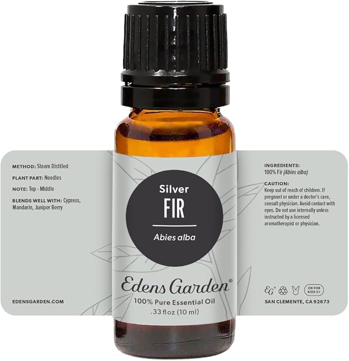 Edens Garden Fir- Silver Essential Oil, 100% Pure Therapeutic Grade (Undiluted Natural/Homeopathic Aromatherapy Scented Essential Oil Singles) 10 ml EdensGarden