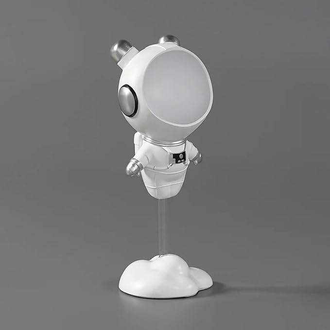 Modern Astronaut Statues White Spaceman Sculpture Floor Figurine Ornament End Side Table with Storage for Home Decoration - Bloomnest