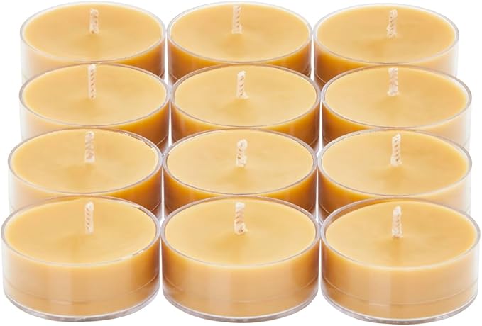 PartyLite Set of 12 Tea Lights Candles, Cedar Patchouli Scent, Aromatherapy Scented Candles Gift Set, Up to 4 to 6 Hours Burn Time - Bloomnest