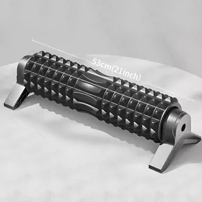 RUNWE Foam Roller with Stand - Bracket Foam Roller for Back Pain, 21 inch Trigger Point Deep Tissue Massage Roller, Medium Density Grid Bracket Foam Rollers, Leg Roller for Muscles Deep Tissue - Bloomnest