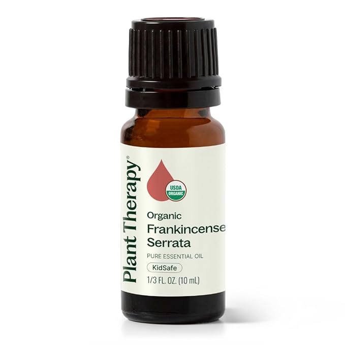 Plant Therapy Organic Frankincense Serrata Essential Oil 100% Pure, USDA Certified Organic, Undiluted, Natural Aromatherapy, Therapeutic Grade 10 mL (1/3 oz) - Bloomnest