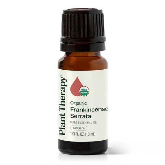 Plant Therapy Organic Frankincense Serrata Essential Oil 100% Pure, USDA Certified Organic, Undiluted, Natural Aromatherapy, Therapeutic Grade 10 mL (1/3 oz) - Bloomnest
