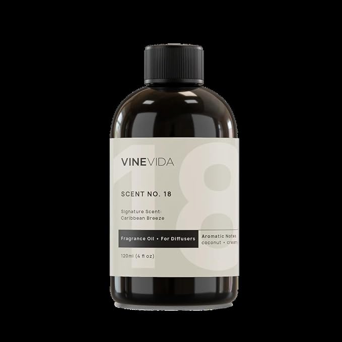 VINEVIDA Caribbean Breeze Fragrance Oil for Cold Air Diffusers - (4 Fl Oz) - Essential Oils for Diffuser Oil Refill & Air Freshener Room Spray - Bloomnest