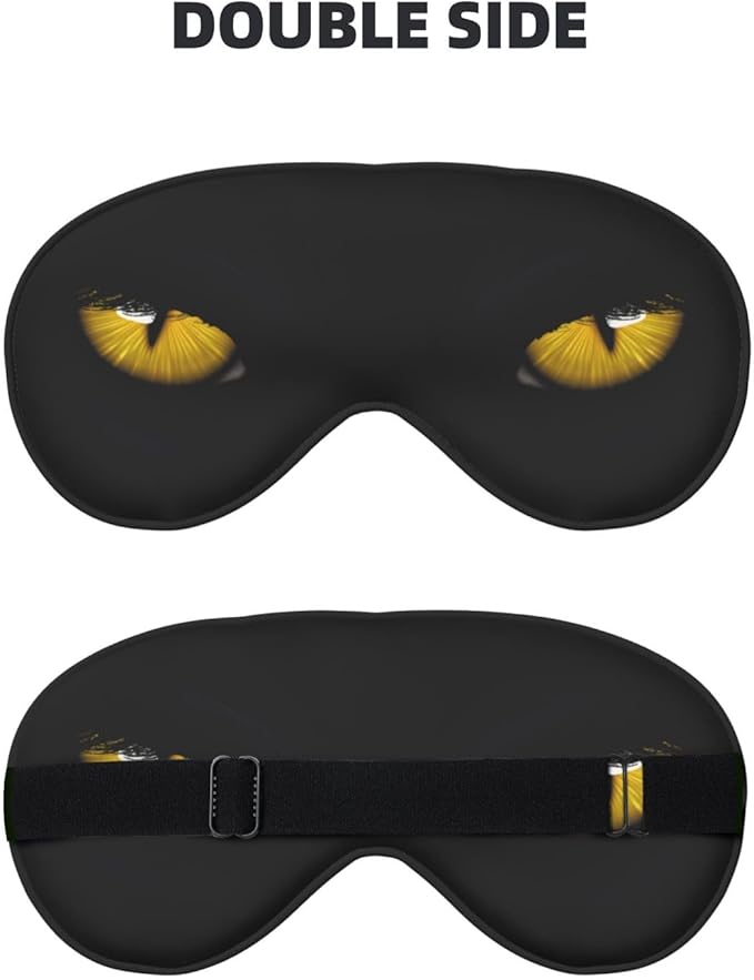 Yellow Eyeballs in Dark Sleeping Eye Mask Eye Mask for Sleeping Soft Comfort Eye Shade Blackout Eye Cover for Deep Rest Travel Nap Meditation - Bloomnest
