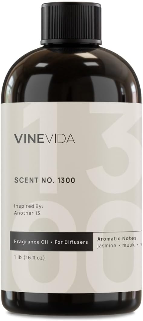 VINEVIDA [16 Fl Oz] Scent NO. 1300 Fragrance Oil for Cold Air Diffusers, Aromatic Notes of Jasmine Musk Woody, Essential Oils for Diffuser Oil Refill & Air Freshener Room Spray - Bloomnest