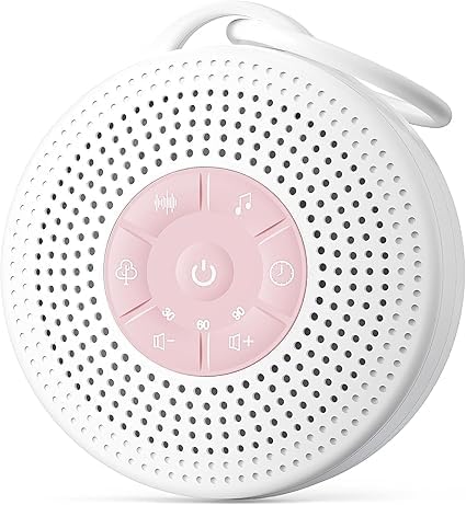 White Noise Machine, Portable Sound Machine with 2000mAh Battery, 21 Soothing Sound Machine for Baby Kids Adults Sleeping, Sound Therapy Sleep Aid with Timer and Child Lock for Home Travel Nursery